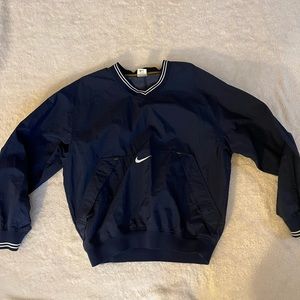 VINTAGE navy blue mens windbreaker crewneck size medium